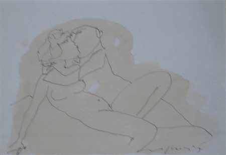 ROGNONI FRANCO MILANO 1913 MILANO 1999 SENZA TITOLO CARTA INTELATA cm 21 x 30...