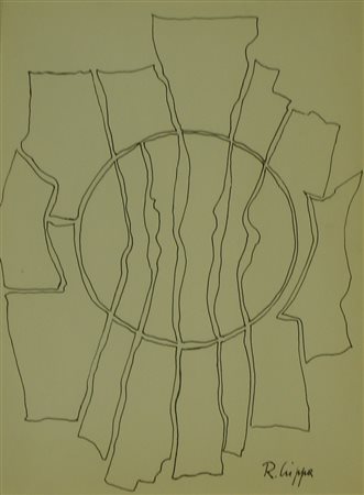 CRIPPA ROBERTO MONZA 1921 BRESSO 1972 SENZA TITOLO CHINA SU CARTA cm 36,5 x...