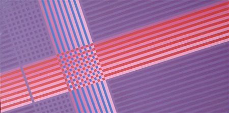 PIEMONTI LORENZO CROCE, 1996 ACRILICO SU TELA cm 40 x 80 Firma, titolo e anno...