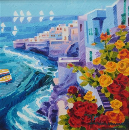 FACCINCANI ATHOS PESCHIERA 1951 IL ROSETO E LA LUCE SU POLIGNANO, 2010 OLIO...