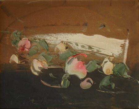 ORTEGA LOUIS SENZA TITOLO OLIO SU TELA cm 40 x 50 Firma al retro