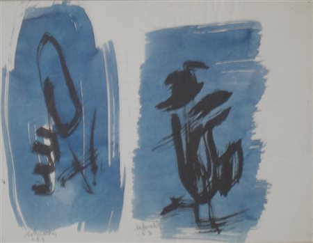 SCHNEIDER GERARD SAINT CROIX 1896 1986 SENZA TITOLO, 1963 TECNICA MISTA SU...