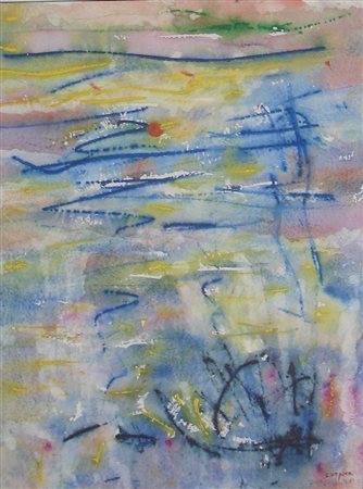 CORPORA ANTONIO TUNISI 1909 2004 VIAGGIO A LEVANTE, 1989 ACQUARELLO cm 76 x...