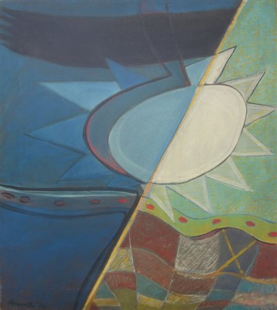 MARZULLI LINO Sesto S.Giovanni 1929 SENZA TITOLO, 1974 OLIO SU TELA cm 90 x...