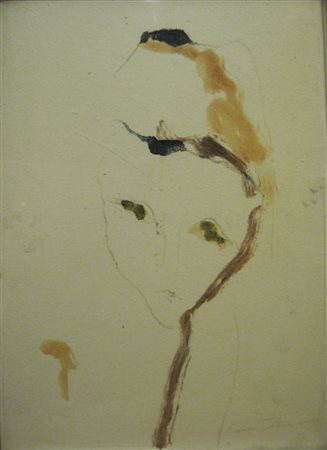 TRECCANI ERNESTO MILANO 1920 MILANO 2009 SENZA TITOLO OLIO SU TELA cm 35 x 25...