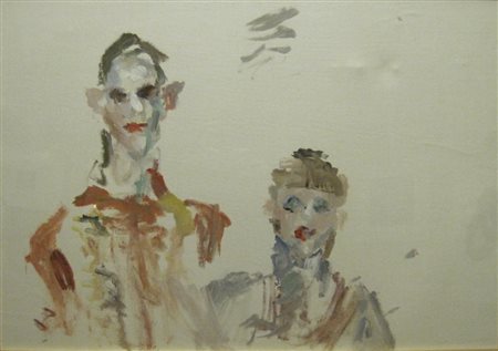 TRECCANI ERNESTO MILANO 1920 MILANO 2009 SENZA TITOLO OLIO SU TELA cm 50 x 70...