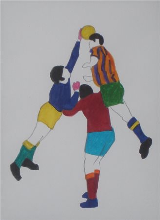 LODOLA MARCO DORNO 1955 SENZA TITOLO PENNARELLI SU CARTONCINO cm 24 x 33...