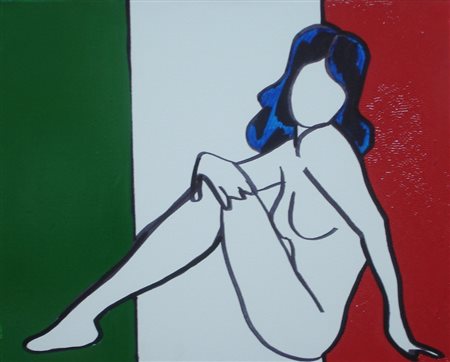 LODOLA MARCO DORNO 1955 SENZA TITOLO ACRILICO SU TELA cm 50 x 40 Firma sul...