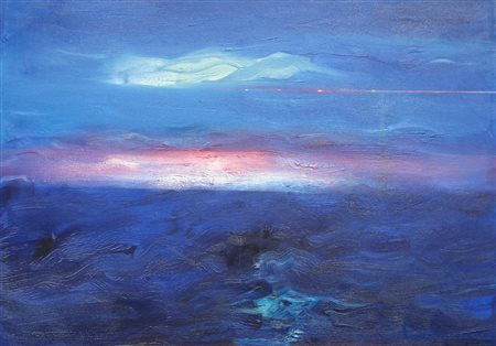 ROTELLI MARCO NEREO VENEZIA 1955 ISIONE, 1981 OLIO SU TELA cm 90 x 129 Firma,...