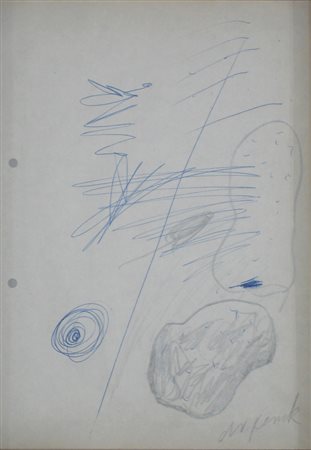 PENCK A.R. 1939 SKIZZE, 1976 TECNICA MISTA SU CARTA cm 29 x 21 Firma in basso...