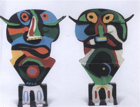 APPEL KAREL Amsterdam 1921 Zurigo 2006 TOI MOI, 1975 SCULTURA BIFRONTALE IN...