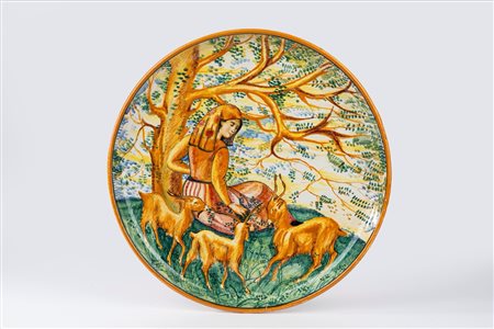 Tommaso Cascella (Ortona 1890 - Pescara 1968)  - Pastorella con capre