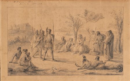 Francesco  Podesti (Ancona 1800 - Roma 1895)  - Omero