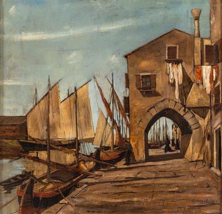 Cesare Riesch (Firenze 1906 - 1981)  - Chioggia, 1937