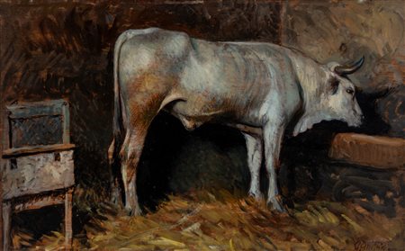 Paolo Ghiglia (Firenze 1905 - Roma 1979)  - Alla mangiatoia