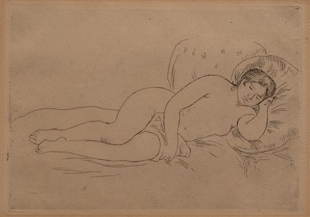 Pierre-Auguste Renoir (Limoges 1841 - Cagnes-sur-Mer 1919)  - Nue couchée