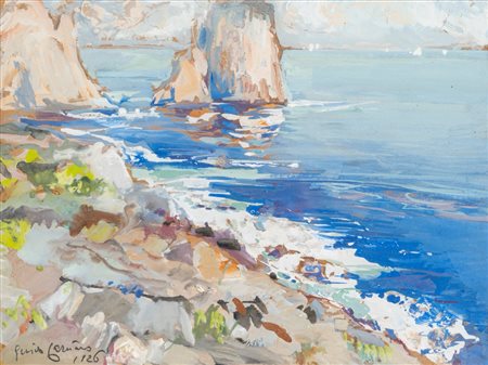 Guido Casciaro (Napoli 1900 - 1963)  - I faraglioni a Capri, 1926