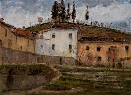 Emilio Martelli (Firenze 1913 - 2000)  - Paesaggio toscano, 1940