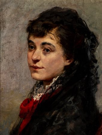 Uberto Dell'Orto (Milano 1848 - 1895)  - Ritratto di Ada Rumi Fochessati