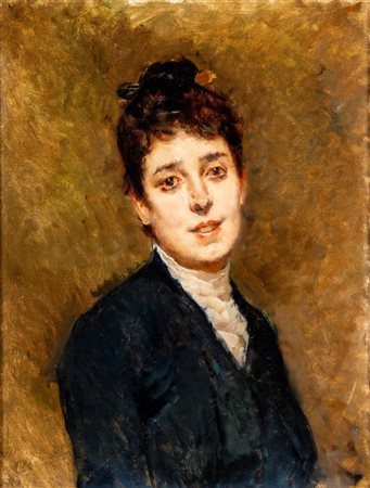 Uberto Dell'Orto (Milano 1848 - 1895)  - Ritratto femminile