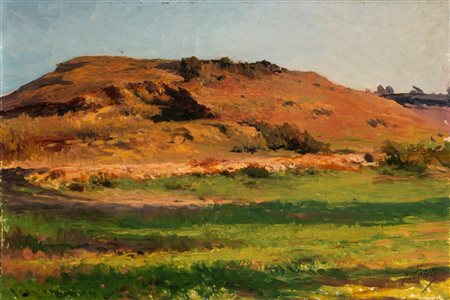 Filiberto Petiti (Torino 1845 - Roma 1924)  - Nella campagna romana