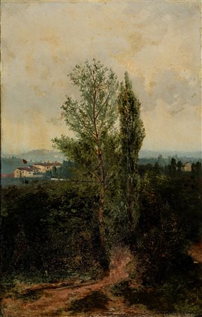 Filiberto Petiti (Torino 1845 - Roma 1924)  - Viale alberato
