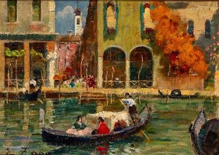Erma Zago (Bovolone 1880 - Milano 1942)  - In gondola