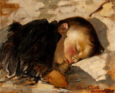 Paride Pozzato (Rovigo 1879 - 1971)  - Mio figlio dormiente