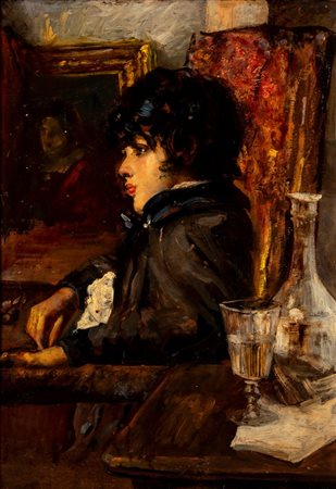 Gaetano Esposito (Salerno 1858 - Sala Consilina 1911)  - Nello studio