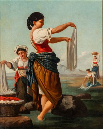 Scuola del secolo XIX - Le lavandaie