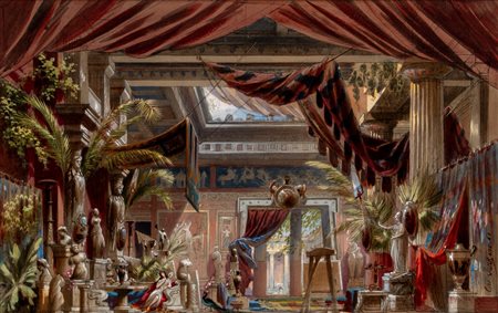 Christian Jank (1833 - 1888)  - Interno pompeiano, 1883