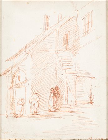 Giuseppe Bernardino Bison (Palmanova 1762 - Milano 1844)  - Scorcio con figure