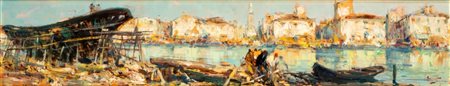 Luigi Pagan (Chioggia 1907 - 1980)  - Dal cantiere, 1967