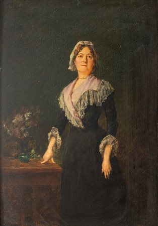 Francesco Didioni (Milano 1839 - Stresa 1895)  - Ritratto femminile