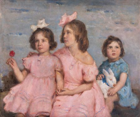 Sigismondo Meyer von Schauensee (San Benedetto del Tronto 1884 - Roma 1952)  - Le tre sorelline, 1935