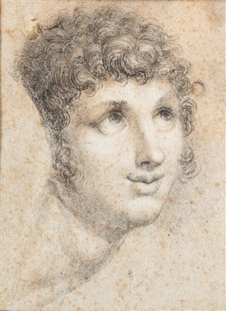 Scuola neoclassica - Studio per volto di giovane