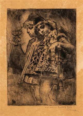 Luigi Conconi (Milano 1852 - 1917)  - Fanti di coppe e di spade