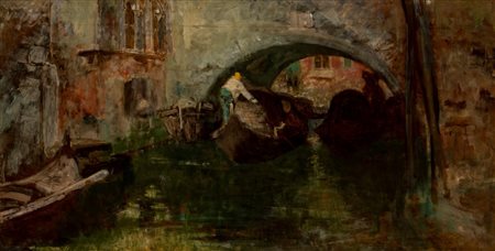 Vincenzo Cabianca (Verona 1827 - Roma 1902)  - I gondolieri