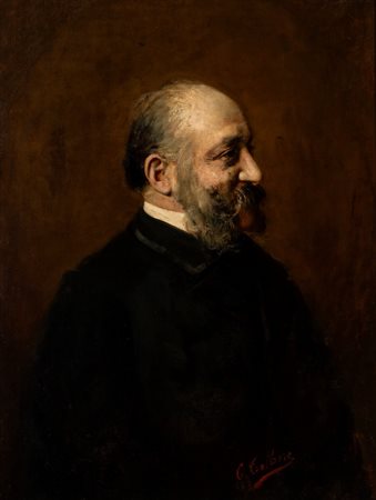 Cesare Tallone (Savona 1853 - Milano 1919)  - Ritratto dell'editore Emilio Treves