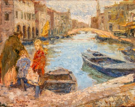 Leonardo Bazzaro (Milano 1853 - 1937)  - Vita a Chioggia