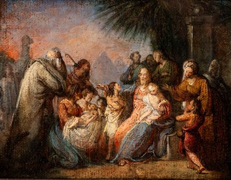 Giovanni Carnovali, detto il Piccio (Montegrino Valtravaglia 1804 - Cremona 1873)  - Sinite parvulos venire ad me