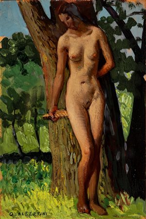 Oreste Albertini (Certosa di Pavia 1887 - Besano 1953)  - Nudo femminile