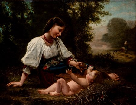 Seguace di William-Adolphe Bouguereau, secolo XIX - Il riposo