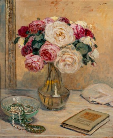 Galileo Chini (Firenze 1873 - 1956)  - Rose e ninnoli