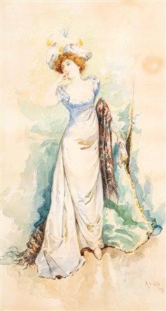 Arnaldo De Lisio (Castelbottaccio 1869 - Napoli 1949)  - La parigina