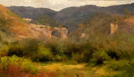 Filiberto Petiti (Torino 1845 - Roma 1924)  - Ponte di Augusto a Narni