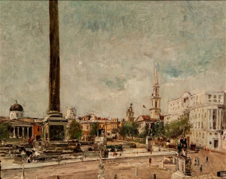 Eugenio Scorzelli (Buenos Aires 1890 - Napoli 1958)  - Londra, Trafalgar Square