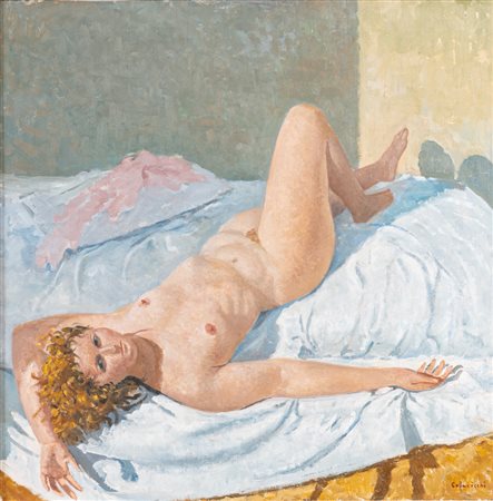 Giovanni Colacicchi (Anagni 1900 - Firenze 1992)  - Nudo di donna disteso