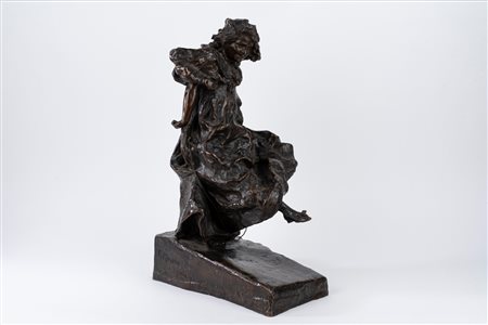 Giuseppe Renda (Polistena 1859 - Napoli 1939)  - Fanciulla che salta la corda