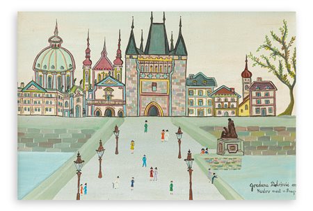 GORDANA ĐELOŠEVIĆ (1935) - Karlův most v Pragu (Ponte Carlo a Praga)